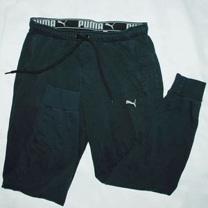 PUMA Men's Black Joggers (Size L)
